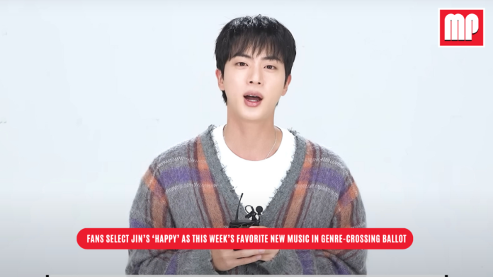 Fans select Jin’s ‘Happy’ as this week’s favorite new music in genre-crossing ballot